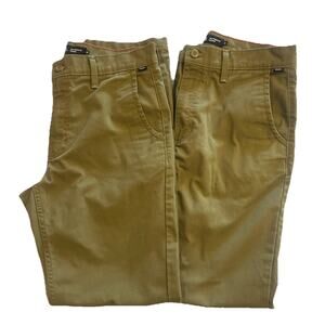 Lot Of 2 Vans Men’s Sz 30 Authentic Chino Pants Olive Green Khaki Relaxed Fit